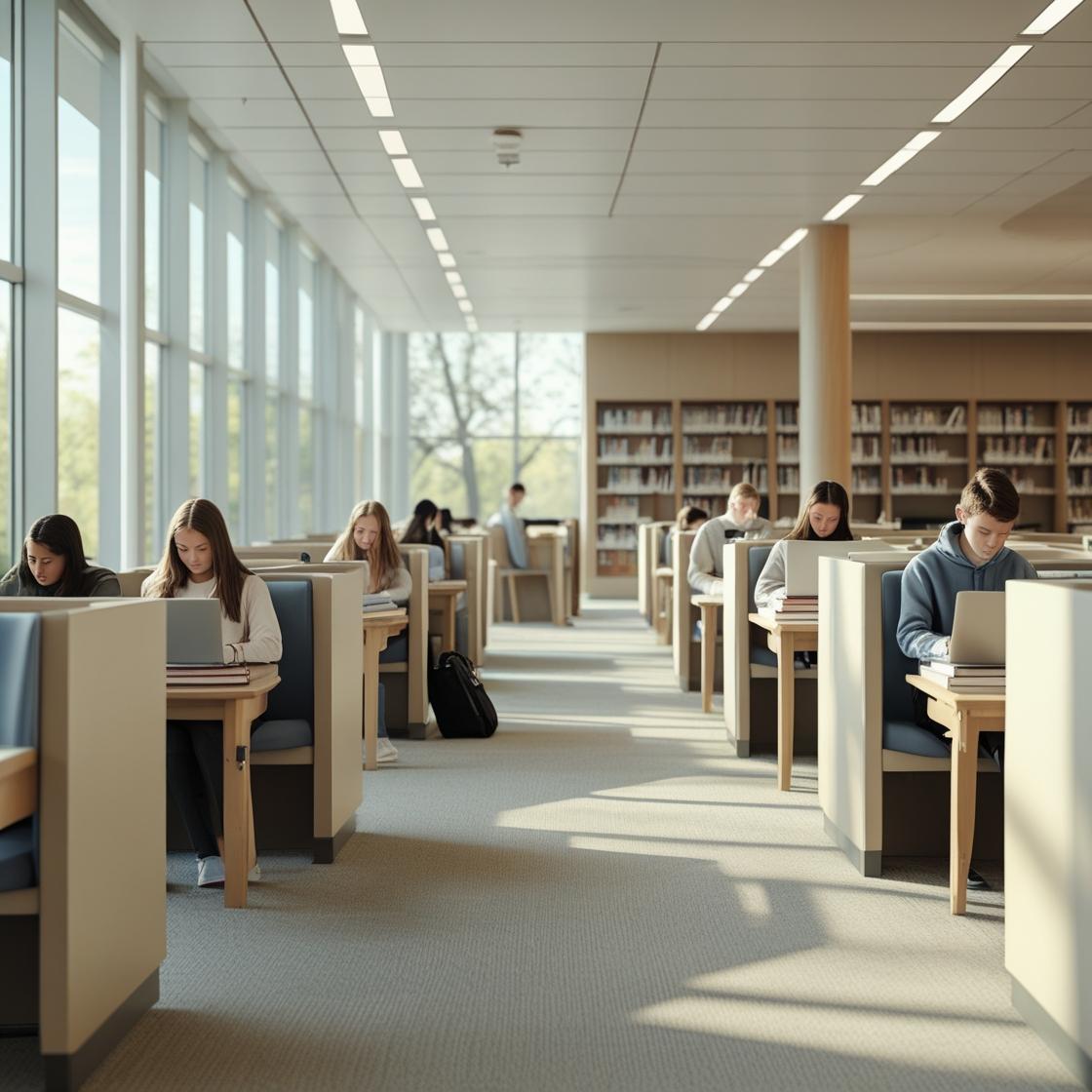 Sessiz kütüphane alanları